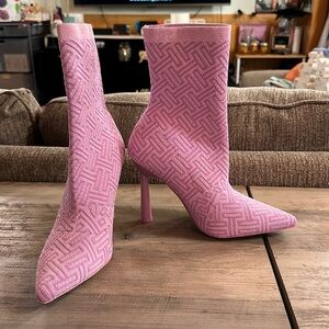 Pink Patterned Booties